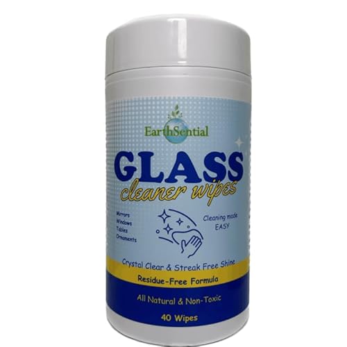 Glass Cleaner Wipes | All Natural, 40 Count