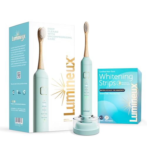 Teeth Whitening Strips | 21 Pack, Includes Electric Bamboo Toothbrush