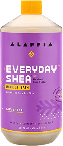 Bubble Bath | Soothing Support, Deep Relaxation, Soft Moisturized Skin, Fair Trade Shea Butter, Cruelty Free, No Parabens, Vegan, Lavender Scent, 32 Fl Oz