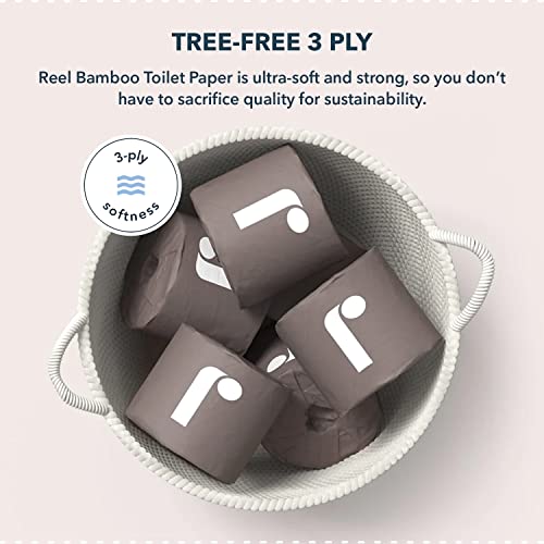 Toilet Paper | 24 Rolls, 3-Ply, Tree-Free, Zero Plastic Packaging