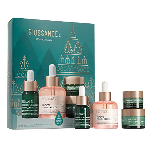 Skin Care Set | Full Size & Travel Sizes, Vitamin C Oil, Peptide Serum, Repair Cream, Eye Cream