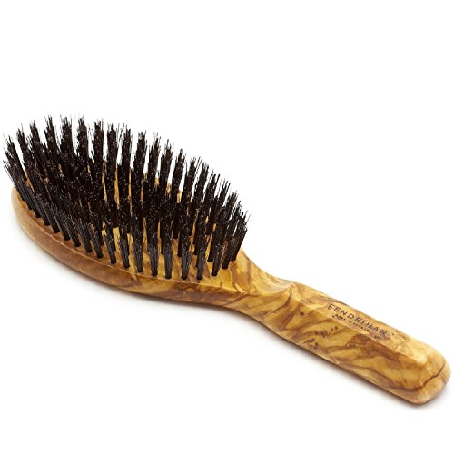 Hair Brush | 100% Boar Bristles, Olivewood, 8.6 Inches