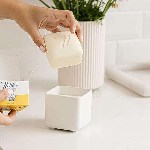 Nellie's Dish Butter Refill - Semi-Solid Zero-Waste Dish Soap Block Alternative - Light Spruce Scent - Easy Refill for Dish Butter Container - (1 Pack)