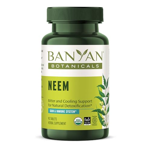 Neem Tablets | Organic, Supports Detoxification, 90 Count