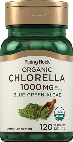 Chlorella Supplement | 1000mg, 120 Tablets, Organic, Non-GMO, Gluten Free