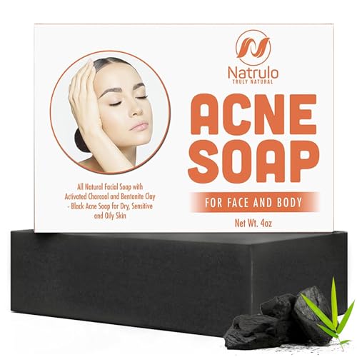 Acne Cleansing Bar | Black Activated Charcoal, Bentonite Clay, Suitable for All Skin Types