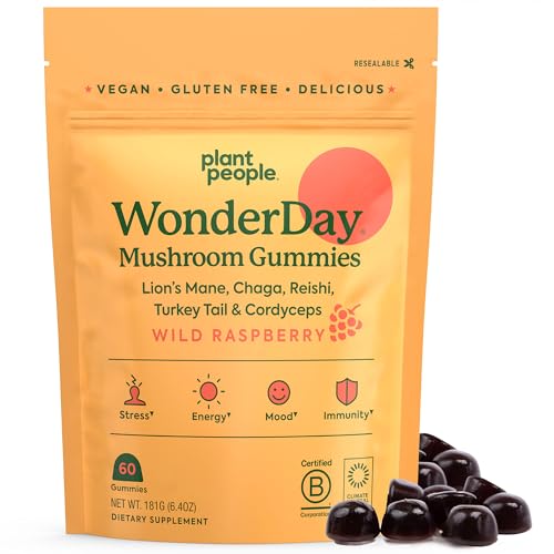 Mushroom Gummies | Lion’s Mane, Cordyceps, Chaga, 60 Count