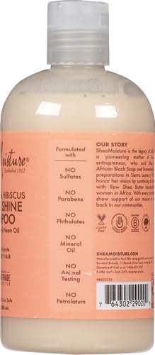 SheaMoisture Curl and Shine Coconut Shampoo Coconut and Hibiscus for Curly Hair Paraben Free Shampoo 13 oz