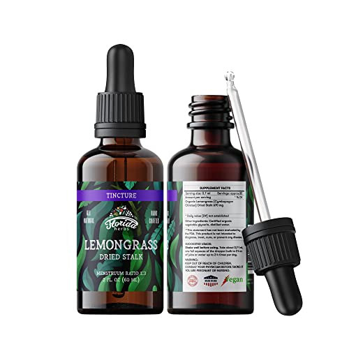 Lemongrass Tincture | Organic Extract, Non-GMO, 2 oz (60 ml)