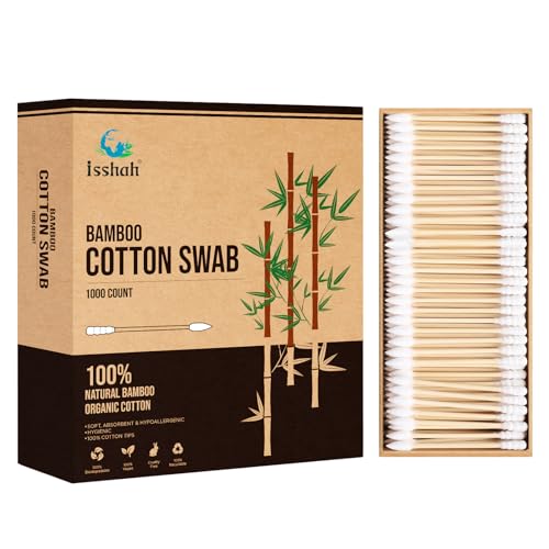 Cotton Swabs | 1000 Count, Pointed & Spiral Heads, 100% Biodegradable