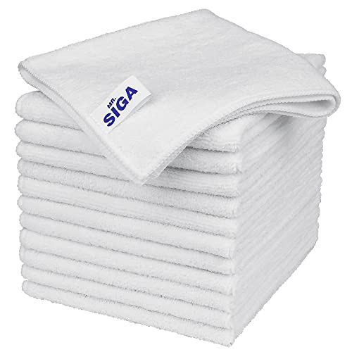 Microfiber Cleaning Cloths | Streak-Free Pack of 12, 32 x 32 cm