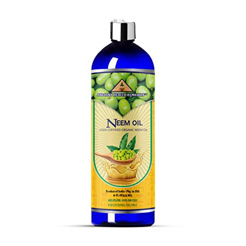 Neem Oil | Cold-Pressed, USDA Certified Organic, 16 oz