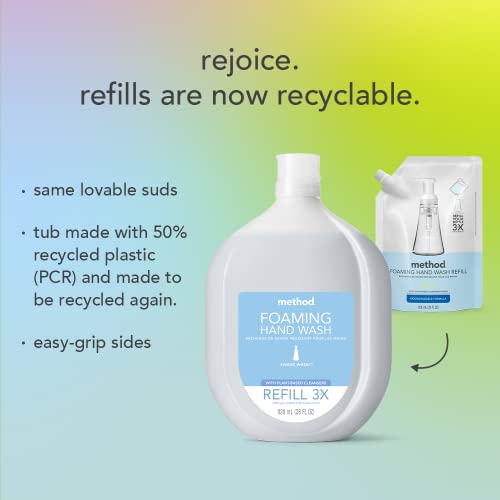 Foaming Hand Soap Refill | Sweet Water Scent, Recyclable Bottle, Biodegradable Formula, 28 oz, Pack of 1