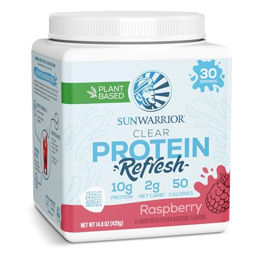 Protein Powder | Plant-Based, Raspberry Flavor, 10g Protein Per Serving, 420g Tub