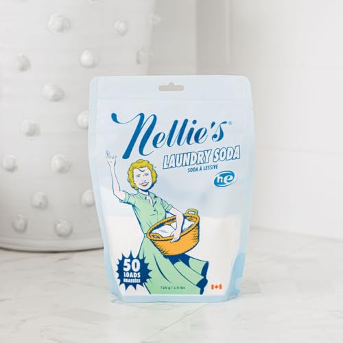 Nellie's Laundry Bundle - Environmentally Conscious Essentials: Chemical-Free Laundry Soda (50 Loads), Oxygen Brightener (50 Scoops), Stain-Fighting WOW Stick - Zero Waste