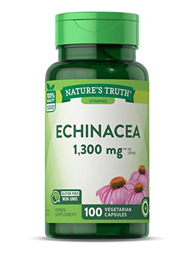 Echinacea Extract Capsules | 1300mg, 100 Count, Non-GMO, Gluten Free