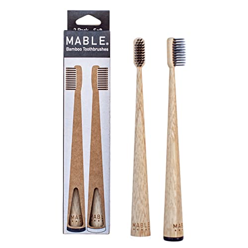 Toothbrush | Charcoal Infused Bristles, Eco-Friendly, 2 Pack