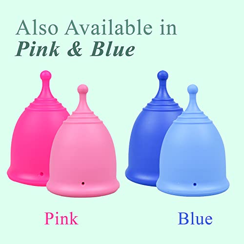 Menstrual Cup | Set of 2, Small & Large, 100% Soft Silicone