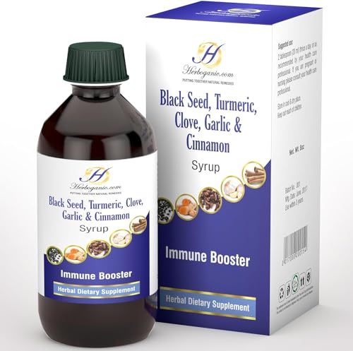 Immune Support Supplement | Black Seed, Turmeric, Clove, Cinnamon, Garlic, 8 oz