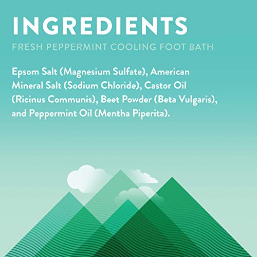 Foot Soak | Cooling Bath Salt, Fresh Peppermint, 13.5 oz.