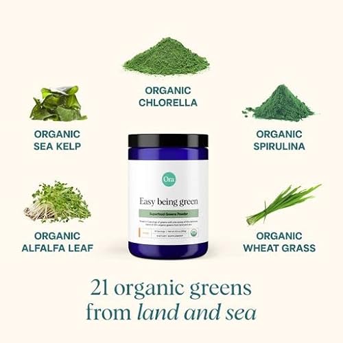 Superfood Greens Powder | Vegan, Gluten-Free, 30 Servings, Citrus Flavor