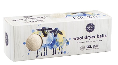 Wool Dryer Balls | 3-Pack XL, Organic New Zealand Wool