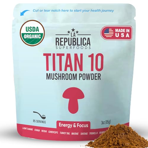 Mushroom Powder | Organic Superfood for Focus, Immunity, Energy, Gut Health - 3 oz, 85 Servings