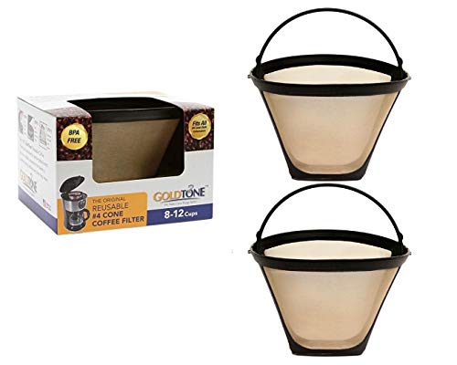 Coffee Filter | Reusable No.4 Cone Style, 2 Pack