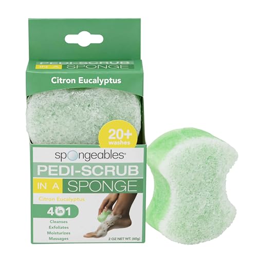 Foot Exfoliating Sponge | Citron Eucalyptus, 20+ Washes, 1 Count