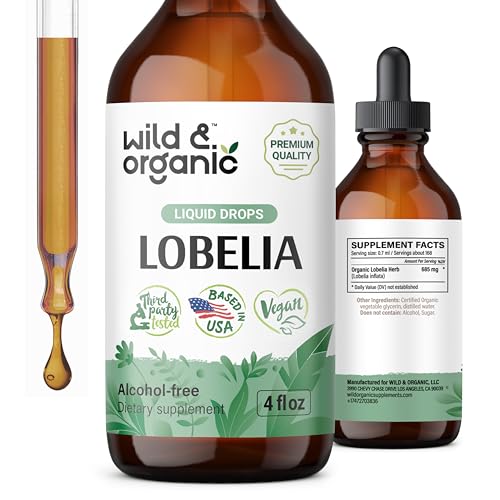 Lobelia Tincture | Vegan, Alcohol Free - 4 fl oz