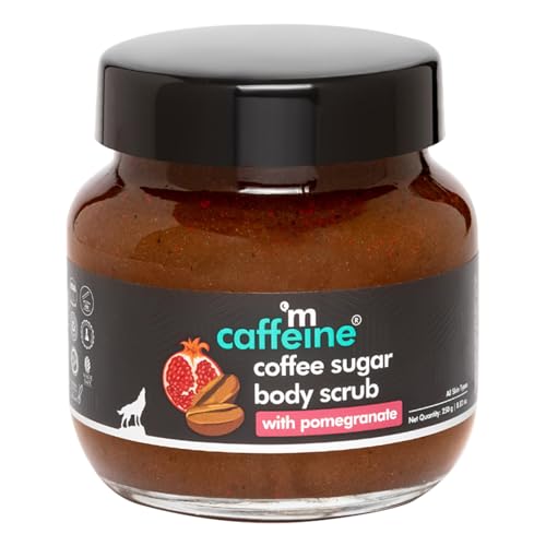 Body Scrub | Coffee & Pomegranate, 8.82 oz, Reduces Scars, All Skin Types