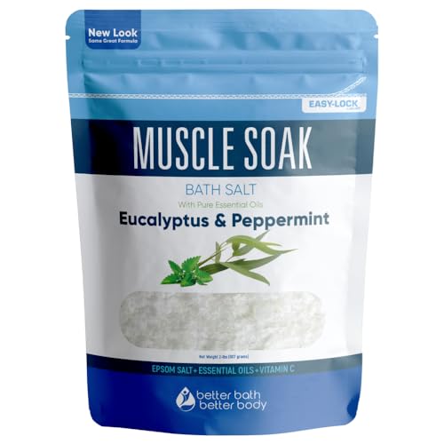 Bath Salt | 32 Ounces, Epsom Salt with Peppermint & Eucalyptus Oils