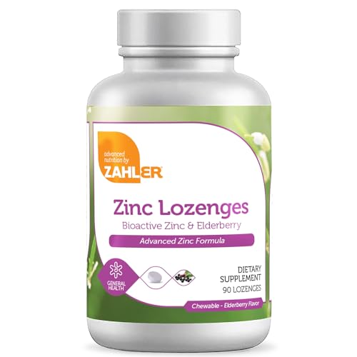 Elderberry Zinc Lozenges | Chewable, Immune Support, 90 Count