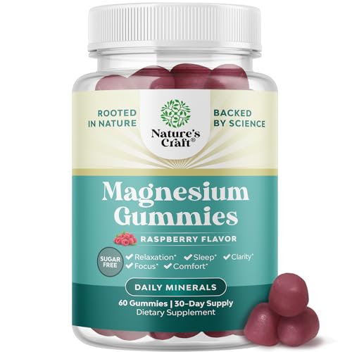 Magnesium Gummies | Sugar Free, Vegan, Berry Flavor, 180mg Elemental Magnesium, 1 Month Supply