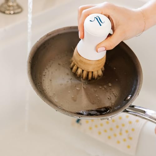 Nellie's Dish Stick + 2 Refills - A Revolutionary Environmentally Conscious Dish Soap Alternative - Easy Refills - Harnessing the Power of Nature for Green Cleaning