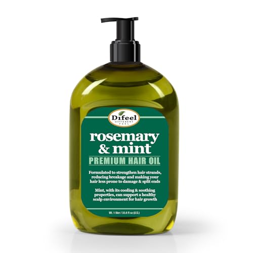 Hair Oil | Large 33.8 oz, Natural Rosemary & Mint, Promotes Hair Growth