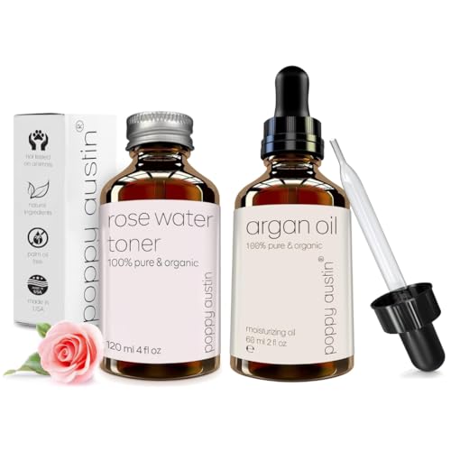 Face Toner | Rose Water, 4 fl oz  
Argan Oil | 2 fl oz