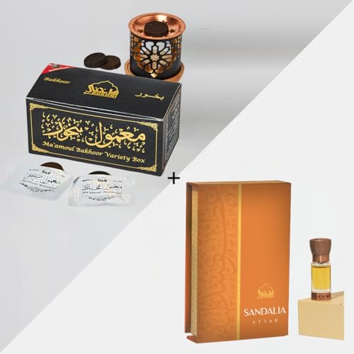 Bakhoor Variety Box | Includes Burner, Sandalia Attar, Assorted Scents