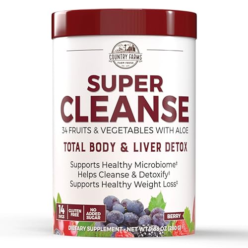 Detox & Cleanse Supplement | 34 Fruits & Vegetables, 14 Servings, 9.88 oz.