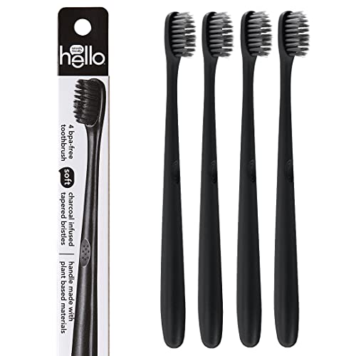 Toothbrush | Activated Charcoal, Sustainable Bamboo, 4 Pack