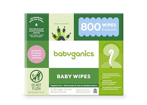 Diaper Wipes | 800 Count, Unscented, Non-Allergenic