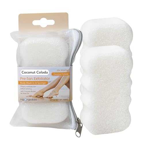 Exfoliator Sponges | Coconut Colada, 20+ Wash, 2 Count