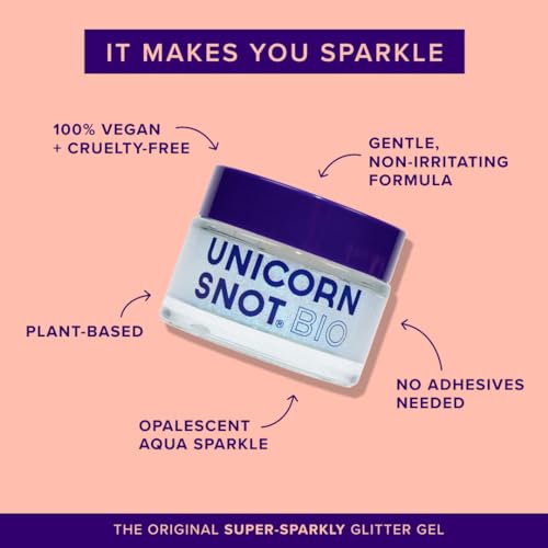 Unicorn Snot Face & Body BIO Glitter - Cosmetic-Grade Holographic Glitter Gel - Plant-Based Glitter Makeup for Festivals, Raves, Anime Cosplay - Safe for Face, Easy Application & Removal (Galaxy)