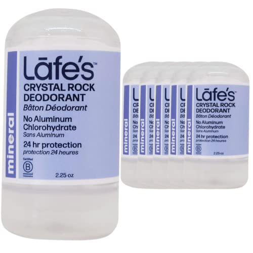 Deodorant | Unscented, Crystal Mineral Rock, 2.25 oz, 6 Pack