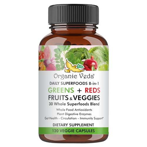 Fruits & Veggies Supplements | Vegan Greens & Reds, 120 Capsules