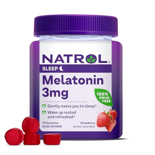 Melatonin Gummies | 3 mg, 70 Strawberry-Flavored, Restful Sleep