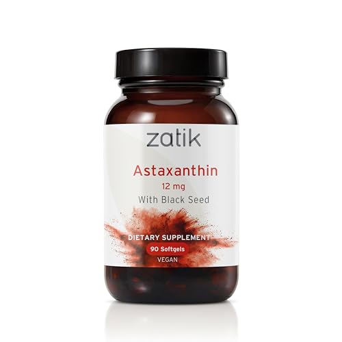 Antioxidant Supplement | 12mg Astaxanthin, 90 Vegan Softgels