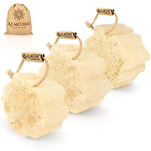 Loofah Sponge Set | Natural Egyptian Exfoliating, 3 Count