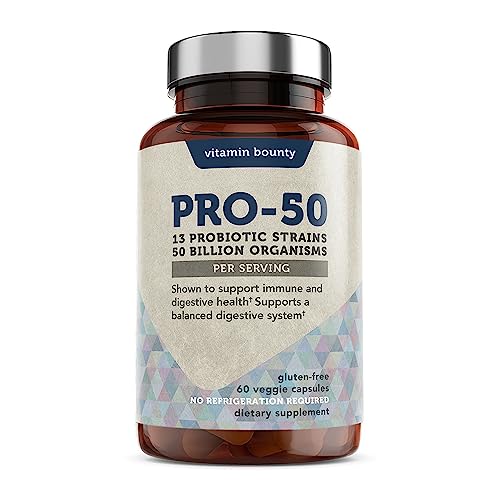 Probiotic Supplement | 50 Billion CFU, 13 Strains, 60 Capsules