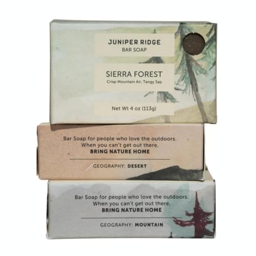 Bar Soap Trio | Redwood Mist, Sierra Forest, Desert Cedar, 4 oz Each